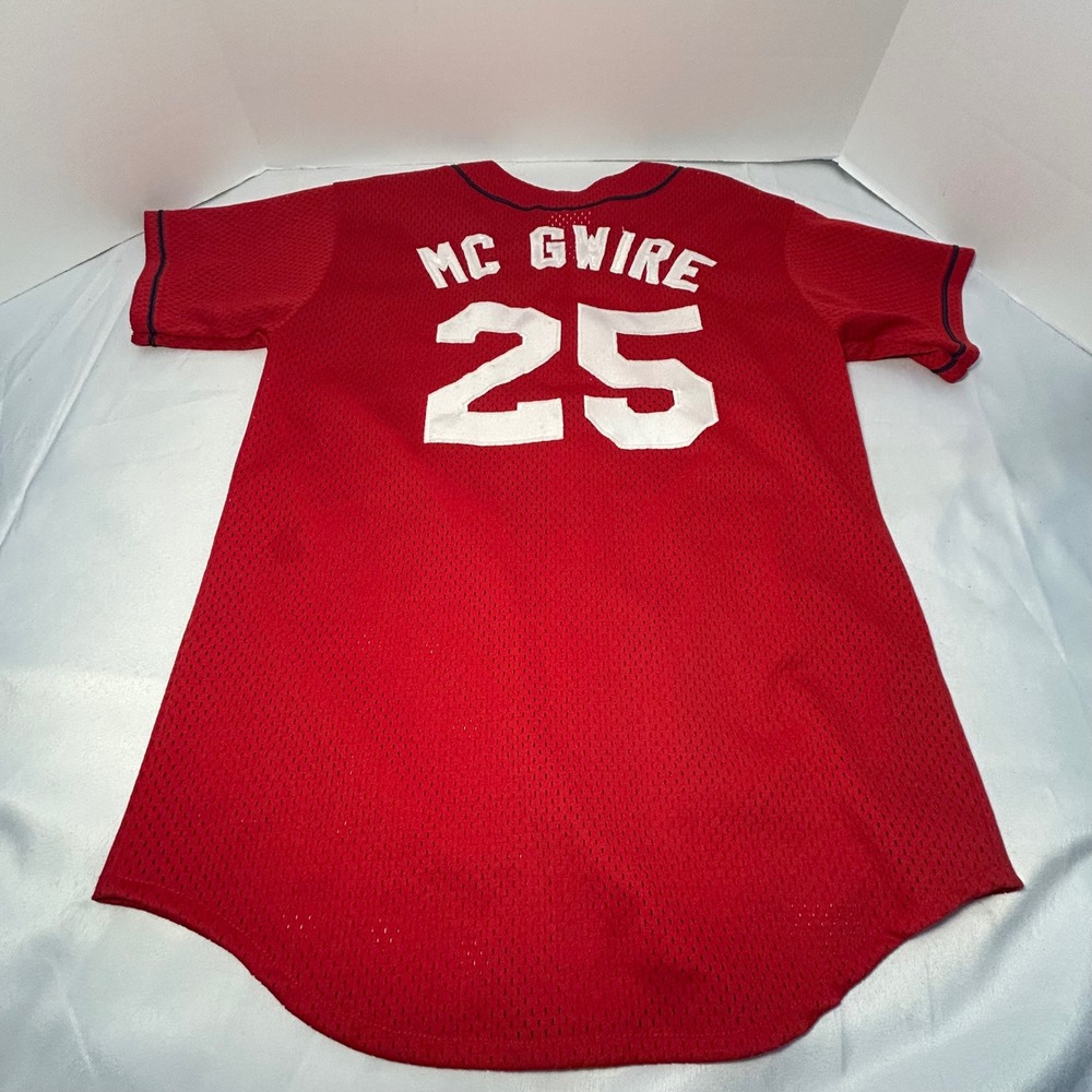 Majestic St Louis Cardinals Mark McGwire 25 Baseball Jersey Size Youth L Vintage - Picture 2 of 9